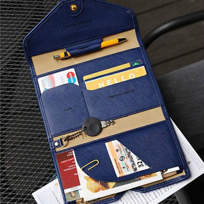 Honana HN-PB2 9 Colors Fashion Leather Travel Passport Holder Credit Card Tickets Organizer