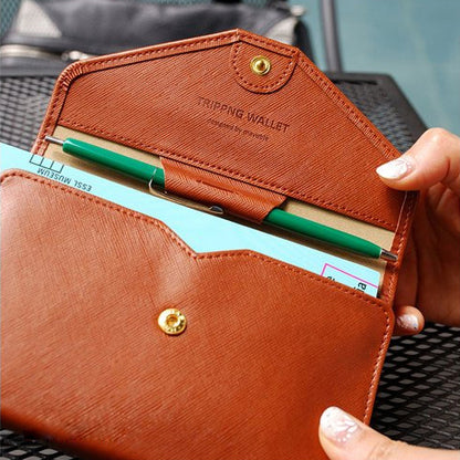 Honana HN-PB2 9 Colors Fashion Leather Travel Passport Holder Credit Card Tickets Organizer