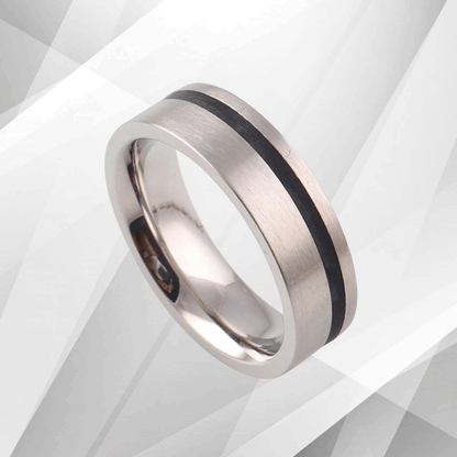 Mens Flat Tungsten Wedding Anniversary Band Ring 18Ct White Gold Over