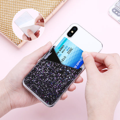 FLOVEME Credit Card Holder Purse Pocket Bag Leather Pouch for iPhone Xiaomi Phone Non-original