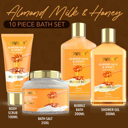 Wholesale Gift Basket – 10Pc Almond Milk & Honey Beauty & Personal Set