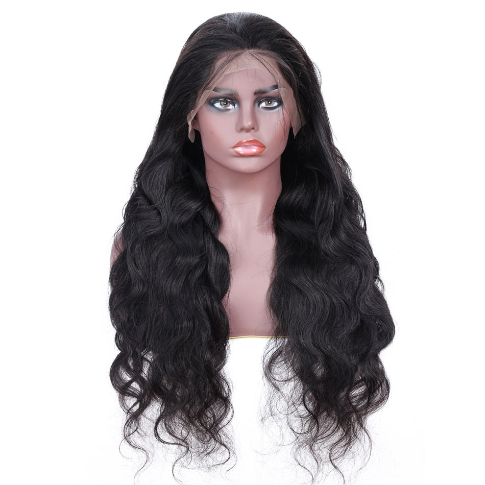 Wig size: 18inch - Human Hair Wigs Front Lace 13x4 body Wave Female Hair Wig