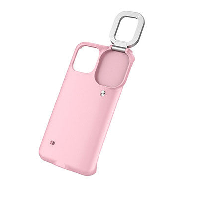 Compatible with Apple, Compatible with Apple , New Ring Flashing Light Mobile Phone Case Net Celebrity Live Selfie Beauty Supplement Light Iphone12 Mobile Phone Protective Case