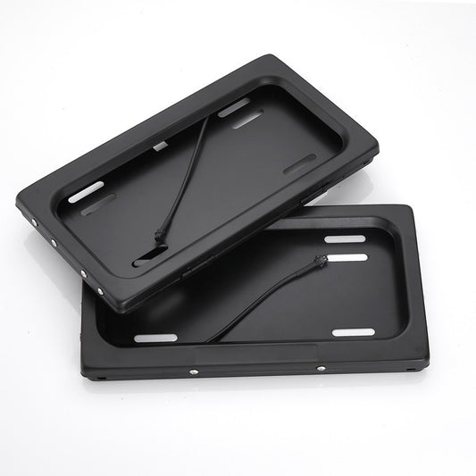 style: Double card, Model: Standard - Car Frame Roller Shutter Modified License Plate Holder