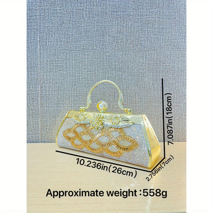 Handmade rhinestone Dinner bag Cocktail Dress Bag Hand-held skew party