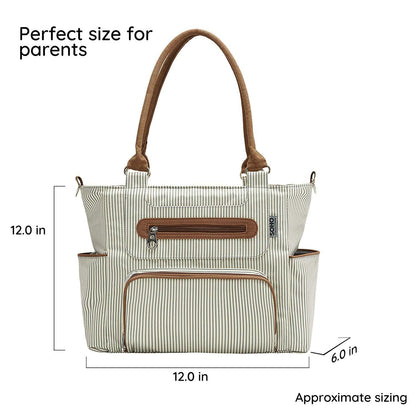 Large Capacity Diaper Bag For Baby Mom (White)