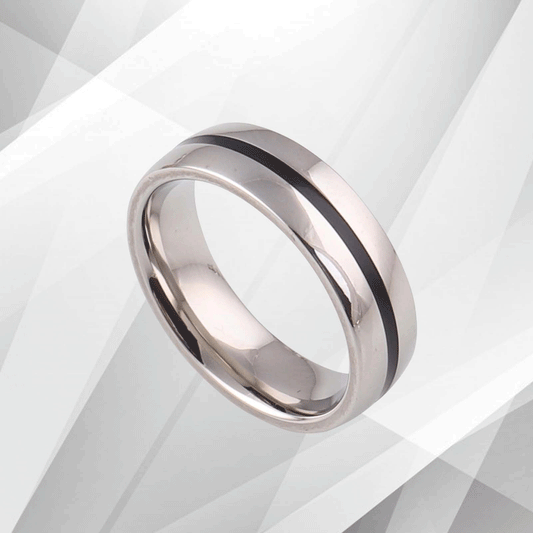 Contemporary Men’s Anniversary Engagement Wedding Ring 18Ct White Gold