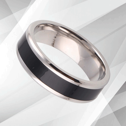 Men’s Flat Shape Tungsten Wedding Engagement Male Band Ring 18Ct White