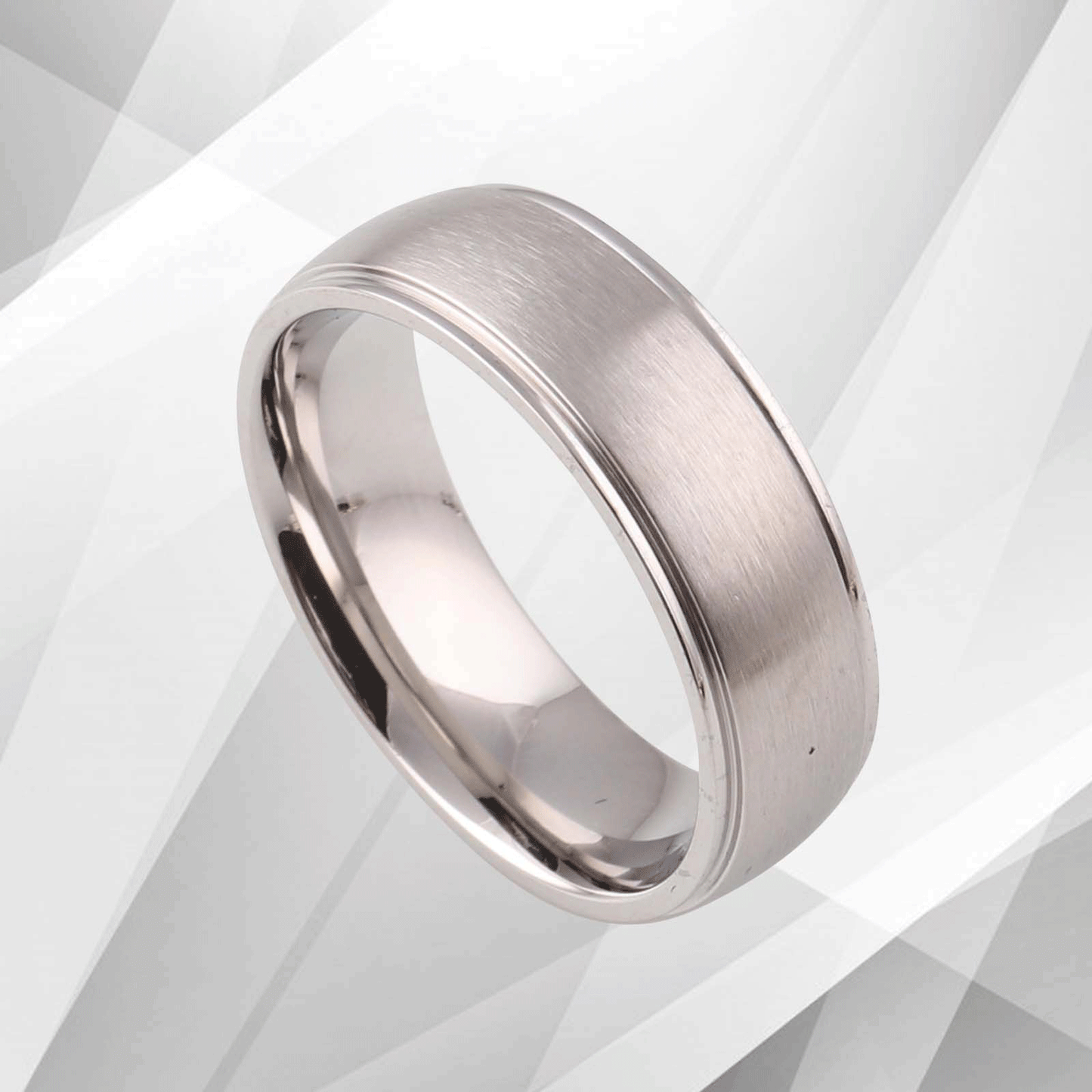 Exquisite Men’s Male Tungsten Wedding Anniversary Band Ring 18Ct White