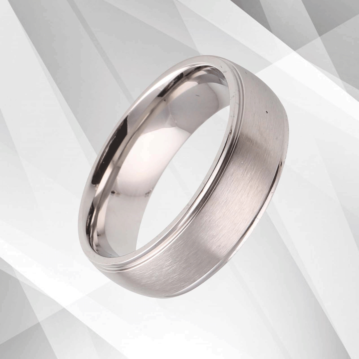 Exquisite Men’s Male Tungsten Wedding Anniversary Band Ring 18Ct White