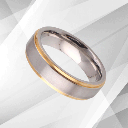 18Ct Yellow And White Gold Plating Tungsten Carbide Wedding Engagement