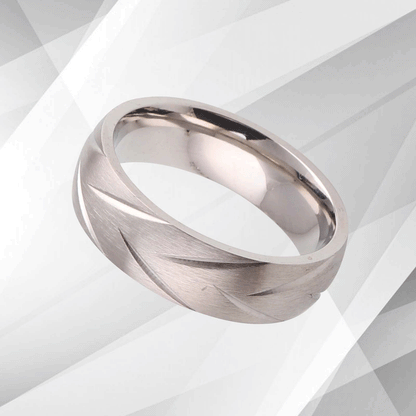 18Ct White Gold Over Men’s Anniversary Wedding Tungsten Carbide Band