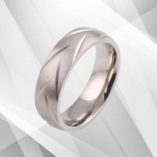 18Ct White Gold Over Men’s Anniversary Wedding Tungsten Carbide Band