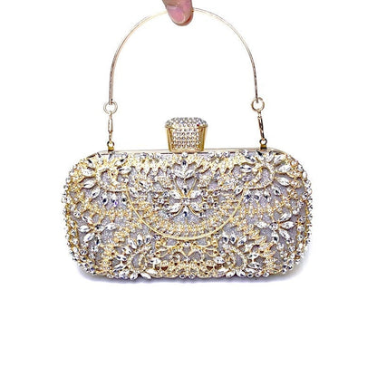 2022 Diamond Evening Clutch Bag For Women Wedding Golden Clutch Purse