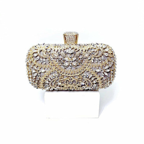 2022 Diamond Evening Clutch Bag For Women Wedding Golden Clutch Purse