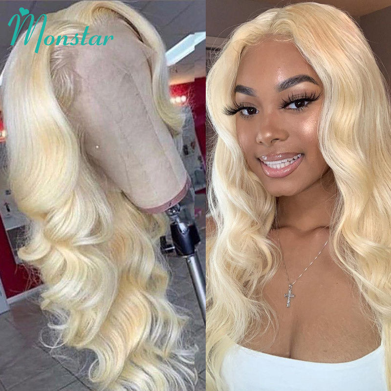 30 32 34 Inch 13x4 13x6 613 Lace Frontal Wig Honey Blonde Colored