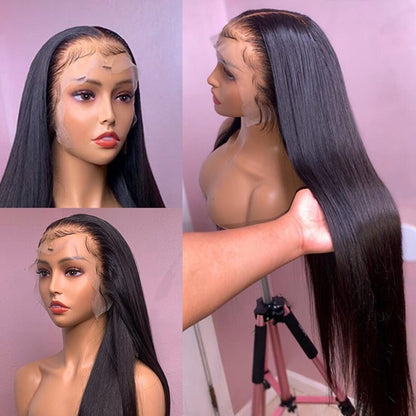 30 40 Inch Straight Lace Front Wig Brazilian 13x4 Hd Lace Frontal Pre