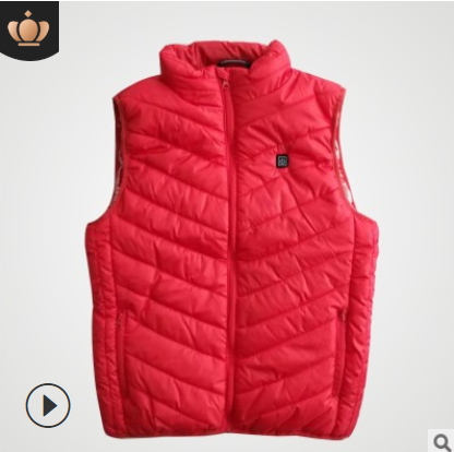 Color: Red, Size: 4XL - Heated Vest Smart Electric Heating Jacket Men Women Waistcoat Winter