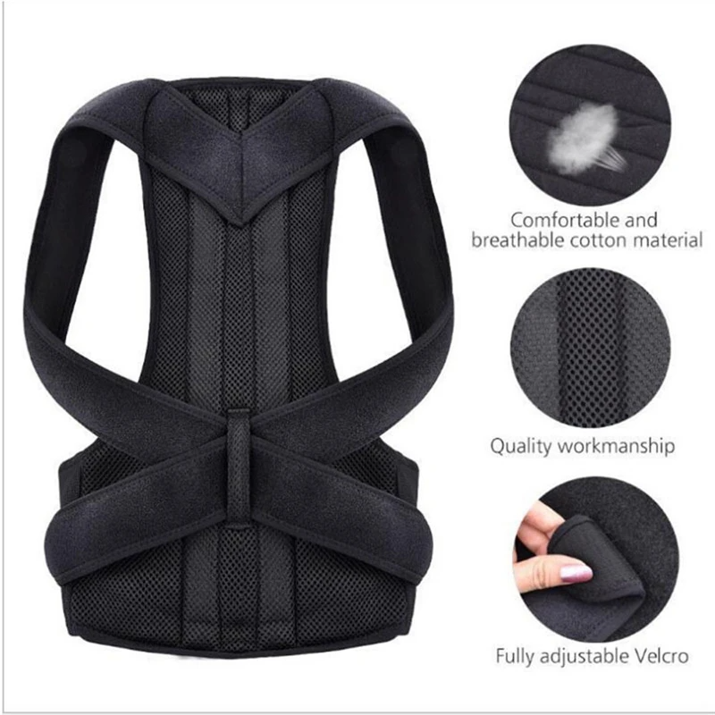 Adjustable Posture Corrector Low Back Support Shoulder Brace Belt For