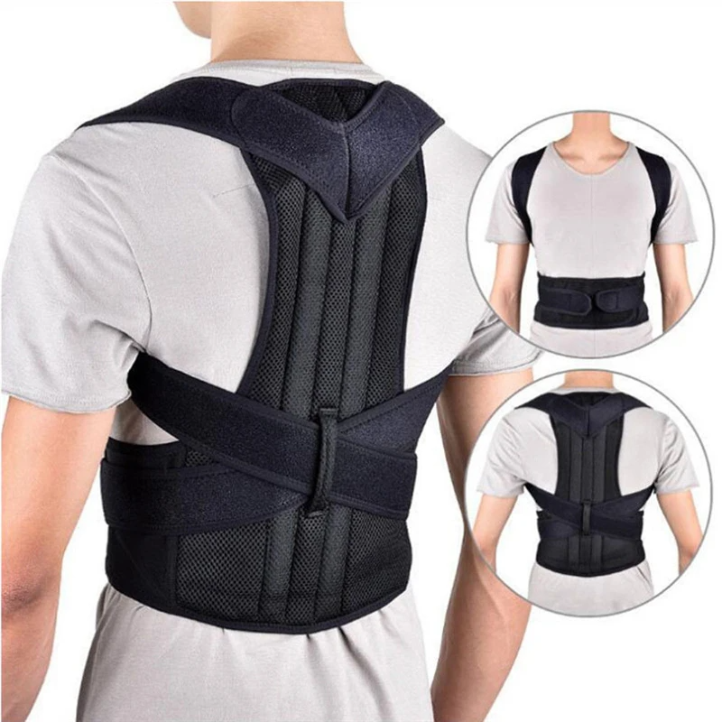 Adjustable Posture Corrector Low Back Support Shoulder Brace Belt For