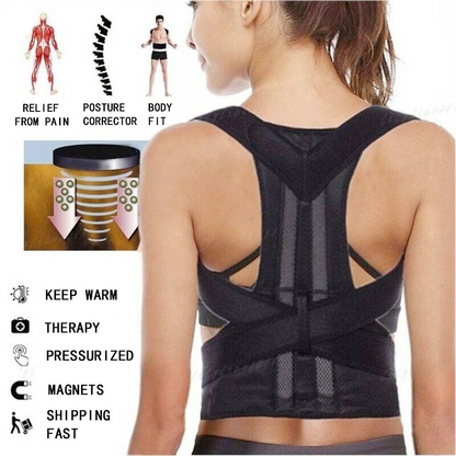 Adjustable Posture Corrector Low Back Support Shoulder Brace Belt For