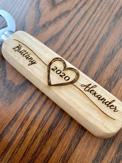 Wood Bottle Opener Wedding Favors