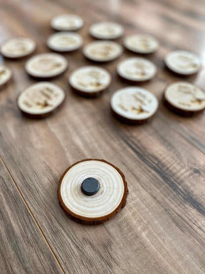 Custom Wood Slice Wedding Favor or Save The Date