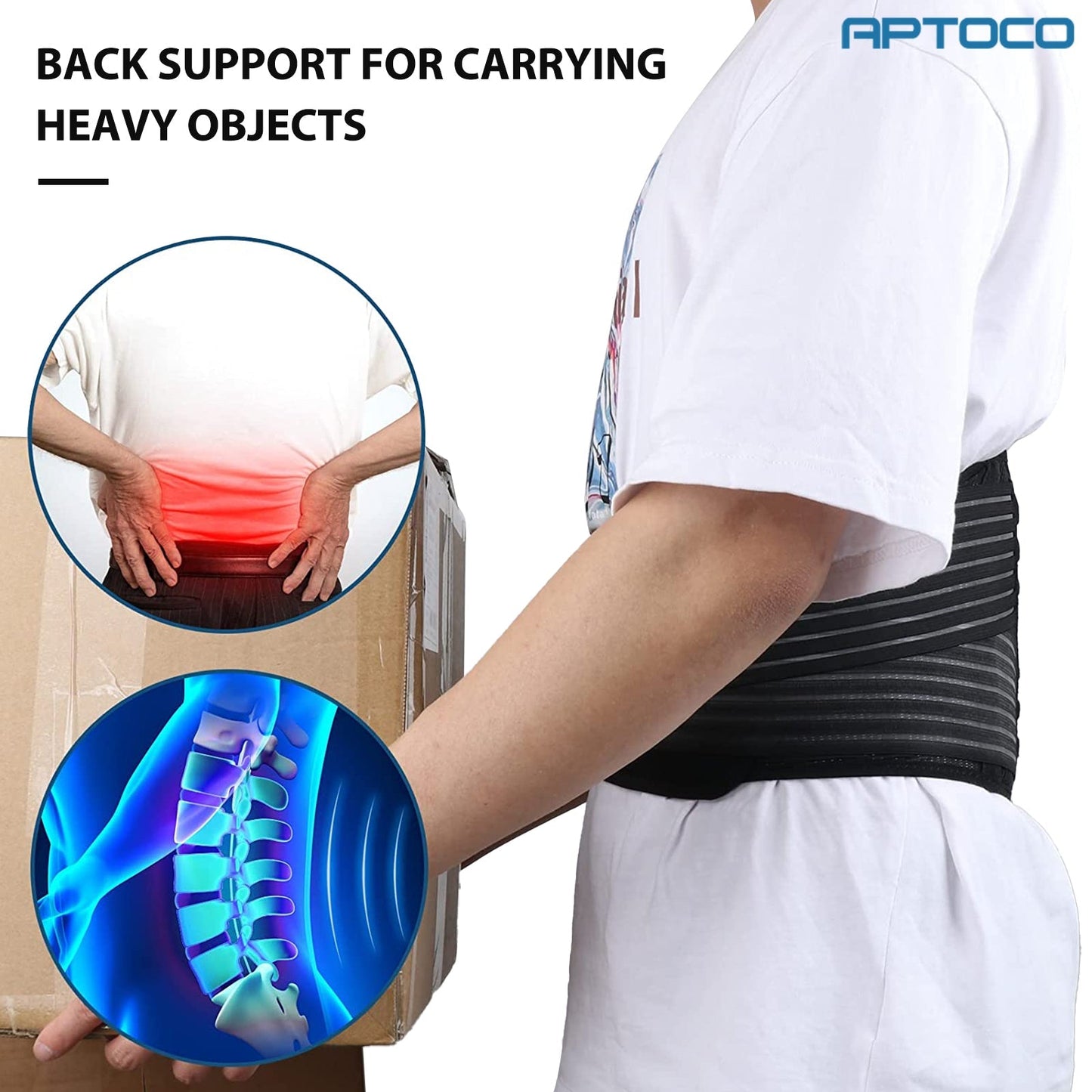 Back Brace Pain Relief Support Belt Invisible Spine Protection Belt