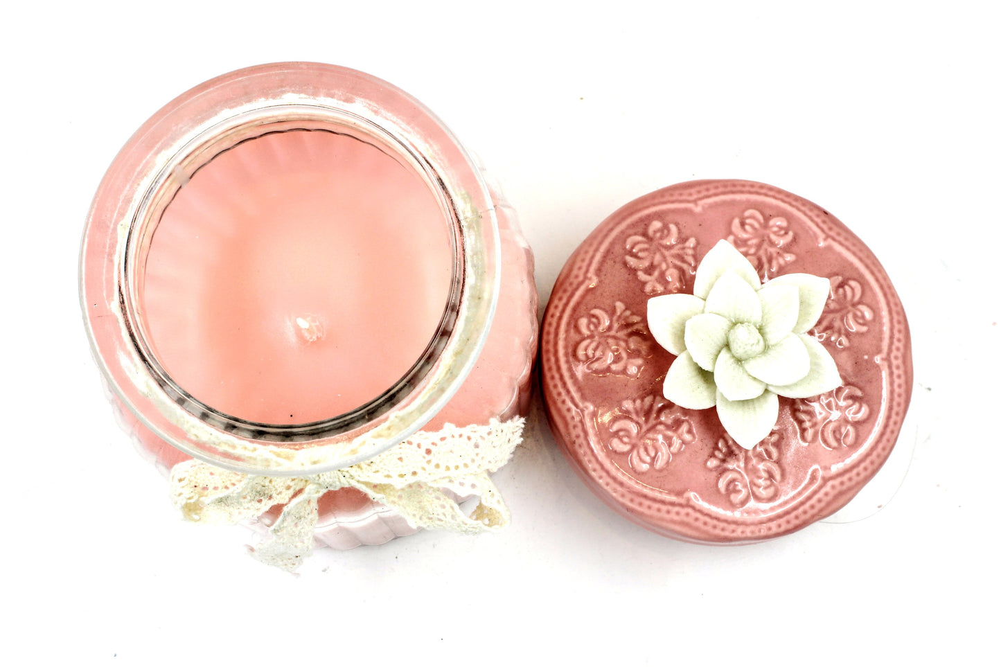 Floral Scented Candle Jar