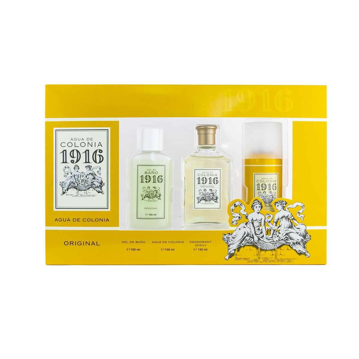 Women's Perfume Set Myrurgia 1916 Agua De Colonia Original 3 Pieces