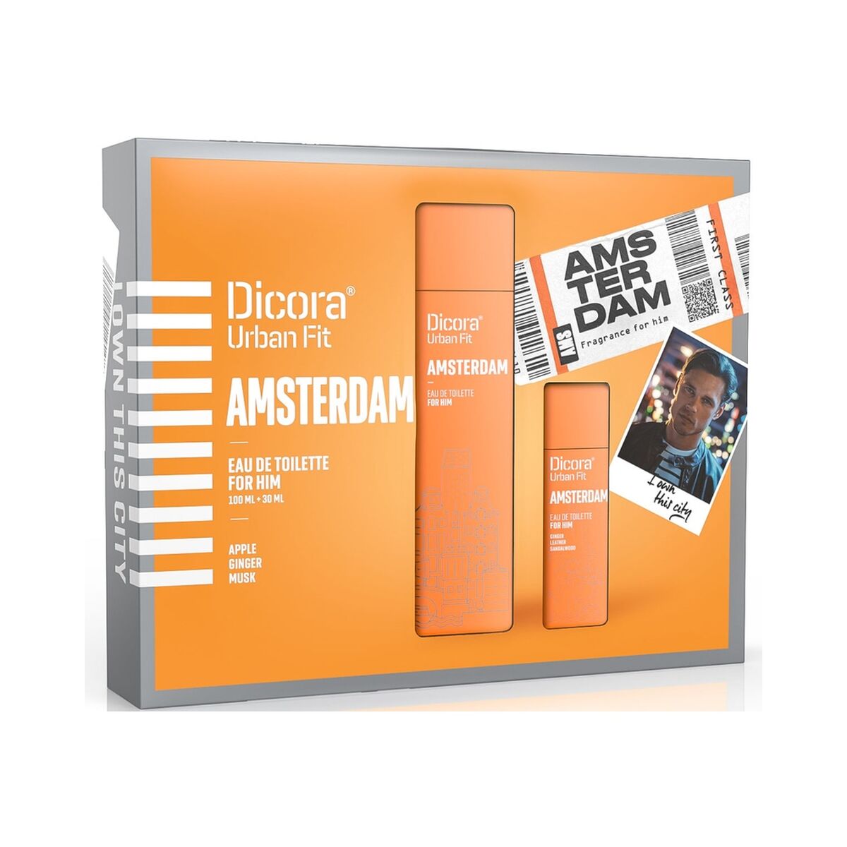 Men's Perfume Set Dicora Urban Fit Amsterdam 2 Pieces