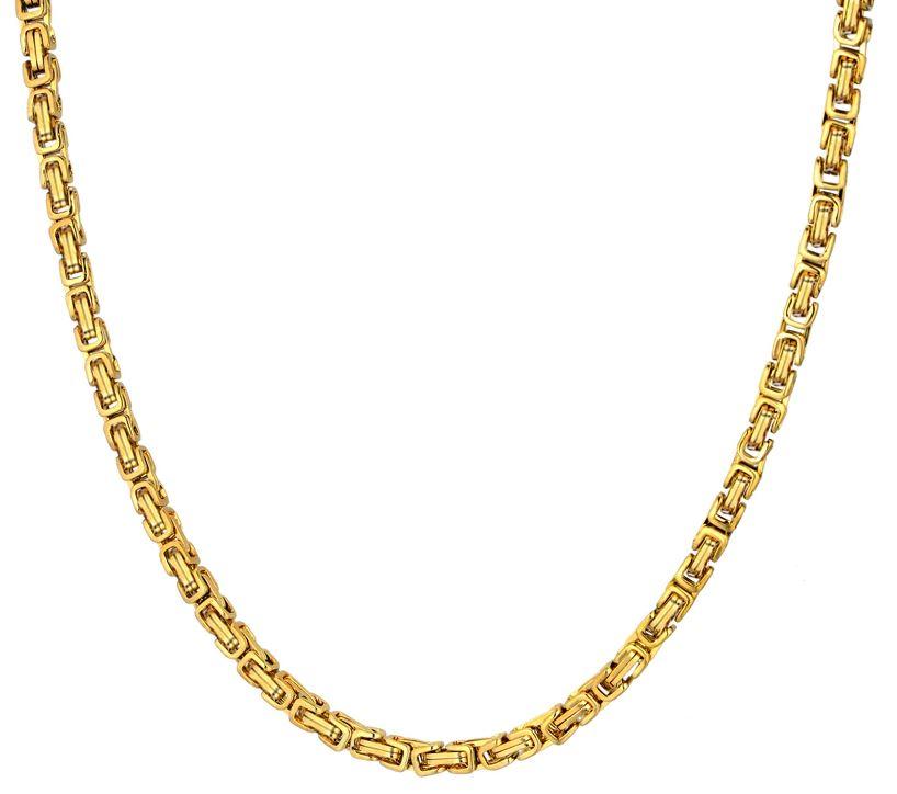 4 MM 14k Gold Plated solid 24" Byzantine Link