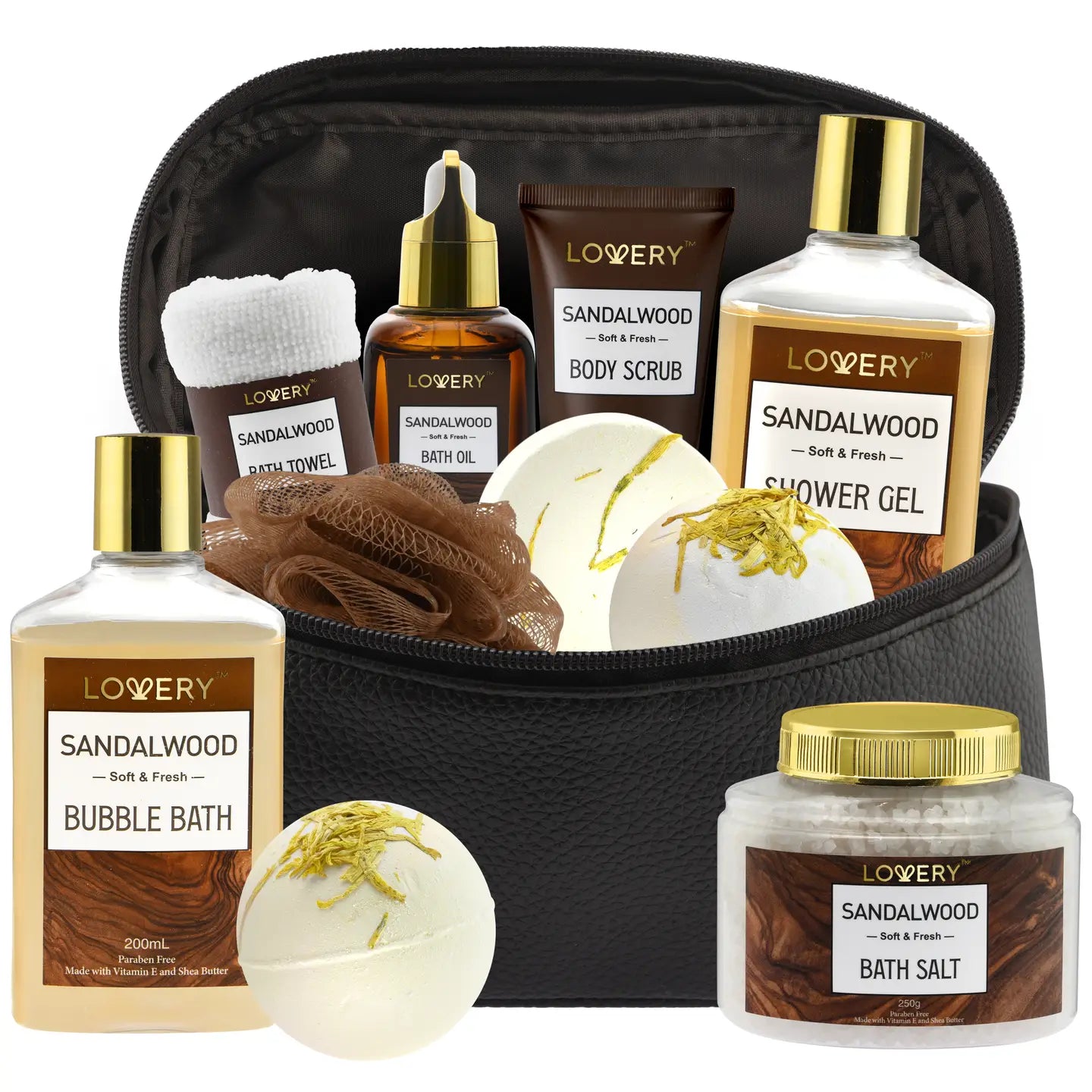 Wholesale Spa Kit for Men - Sandalwood Bath Gift Set-Personal Self Kit