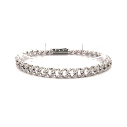 QUINOXITE 8MM STERLING SILVER CUBAN BRACELET | 9221931