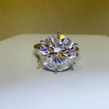 10 Carat Moissanite 925 Sterling Silver Ring