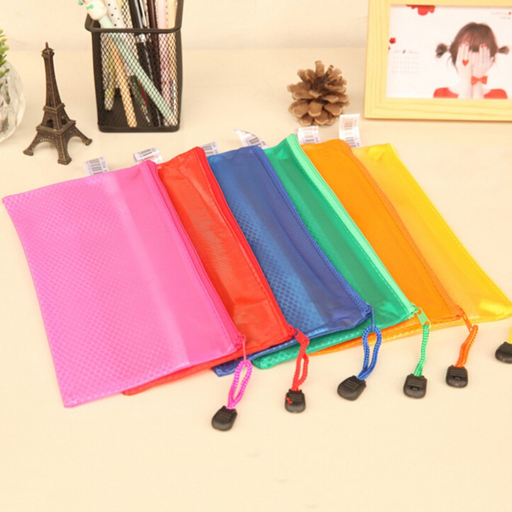 A4 Plastic File Folder Zipper Waterproof Bag Paper