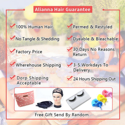 Alianna 36 38 40 Inch Human Hair Bundles #1b Straight Bundles Remy