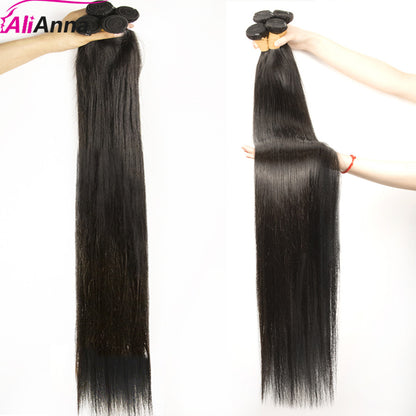 Alianna 36 38 40 Inch Human Hair Bundles #1b Straight Bundles Remy