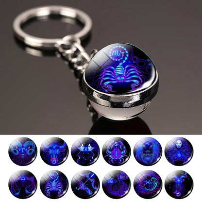 Fashion Keychain 12 Constellations | Creative Keychain 12