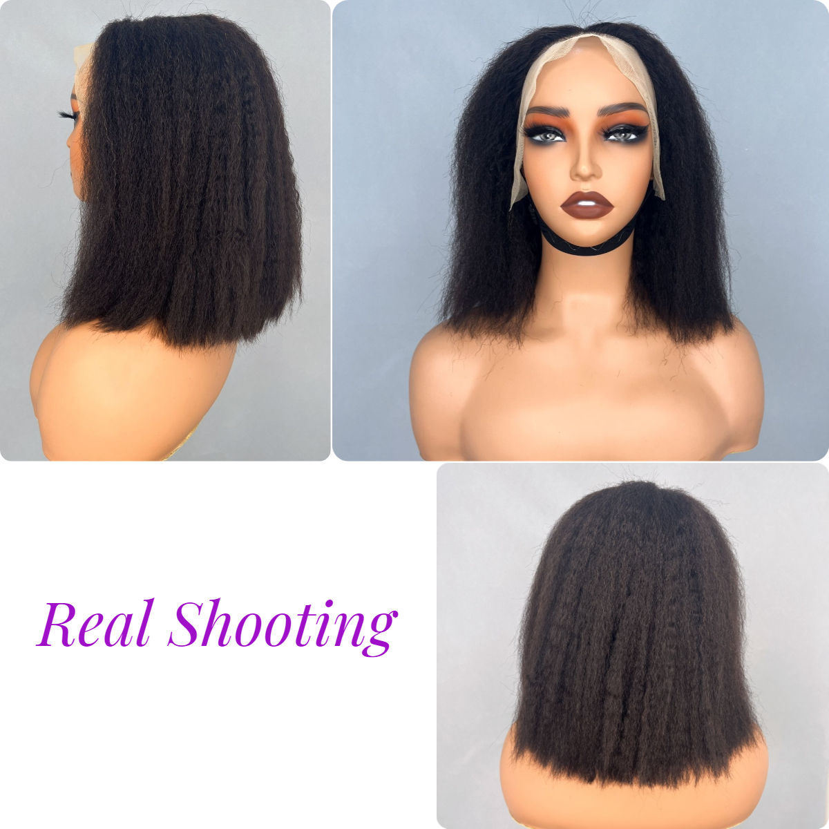 High Quality 13x4 Lace Frontal Glueless Wigs Human Hair Kinky Straight 4x4 HD Lace Closure Wig 4C Edge Baby Hair Brazilian Bob