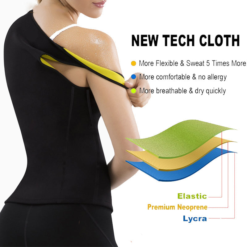 Plus Size Neoprene Sweat Sauna Body Shapers Vest Waist Trainer Slimmin