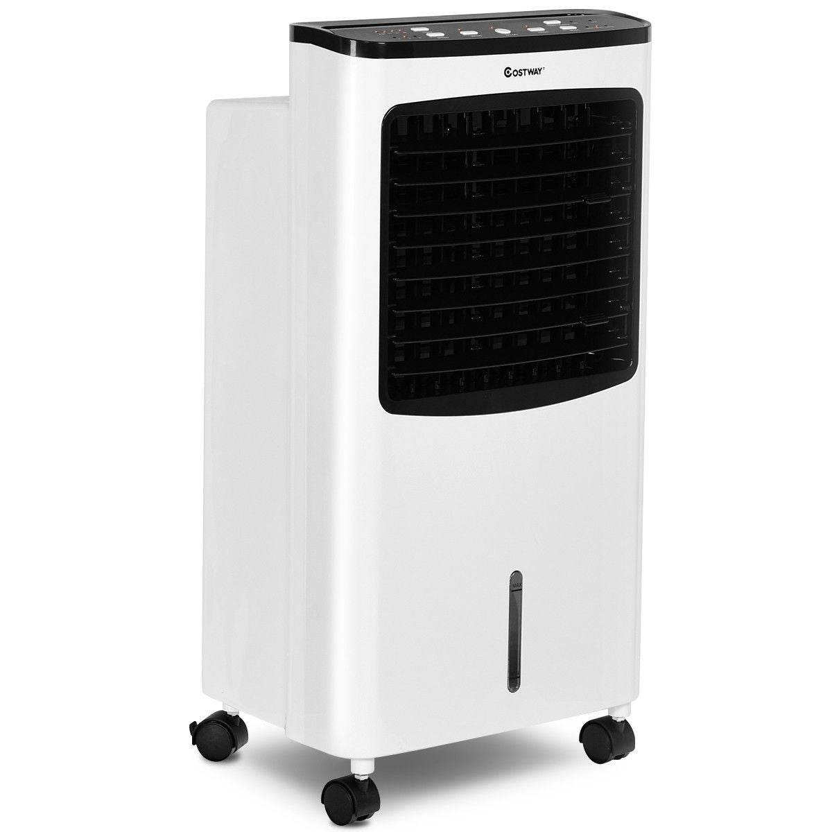 3-in-1 Portable Evaporative Air Conditioner Cooler with Remote Control - Color: White