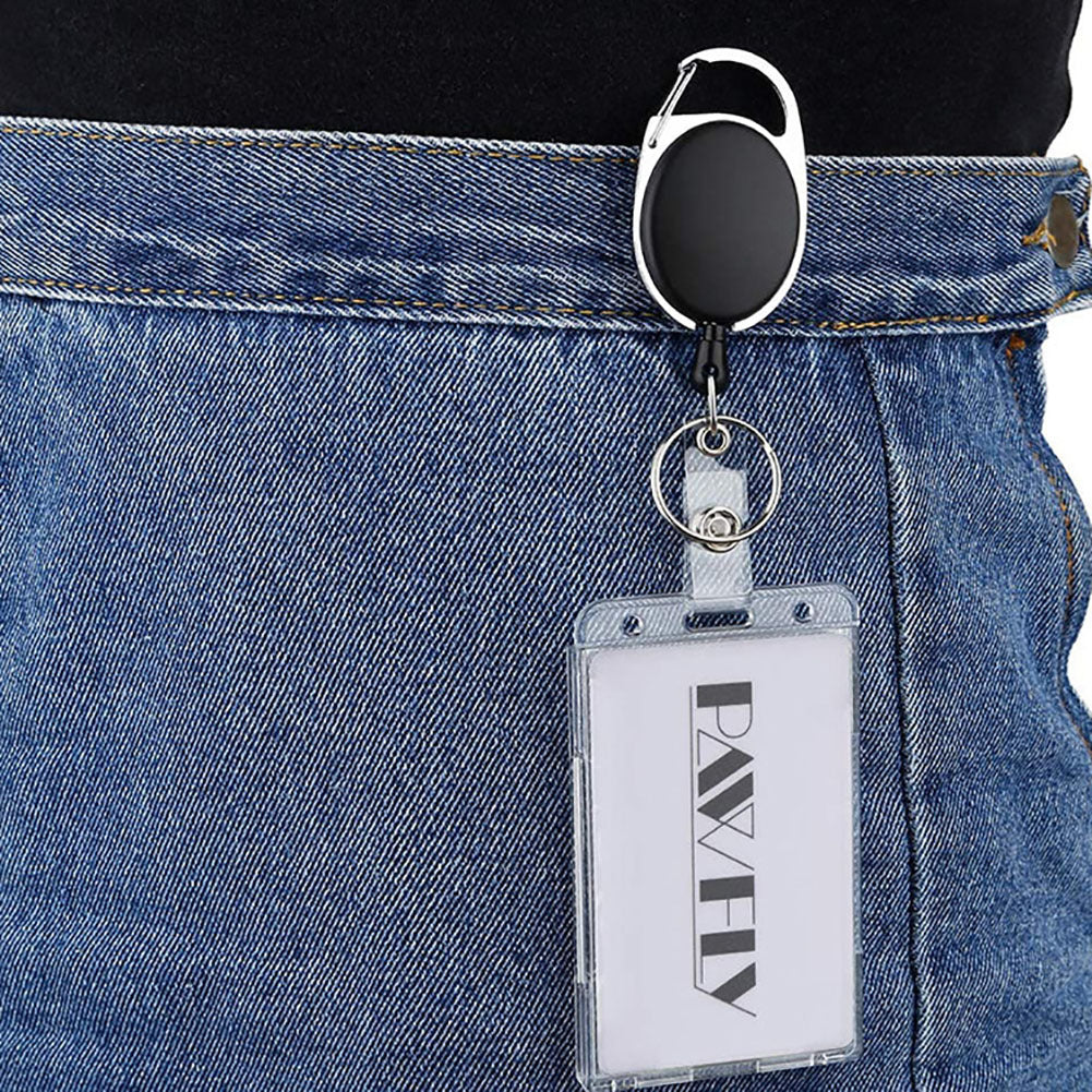 10 Pieces Vertical 2 Card Badge Holder Transparent ID Card Protector Credit Card Badge Cover With Thumb Slot PS material