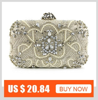 Diamond Evening Clutch Bag For Women Wedding Golden Clutch Purse Chain