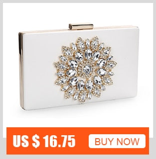 Diamond Evening Clutch Bag For Women Wedding Golden Clutch Purse Chain