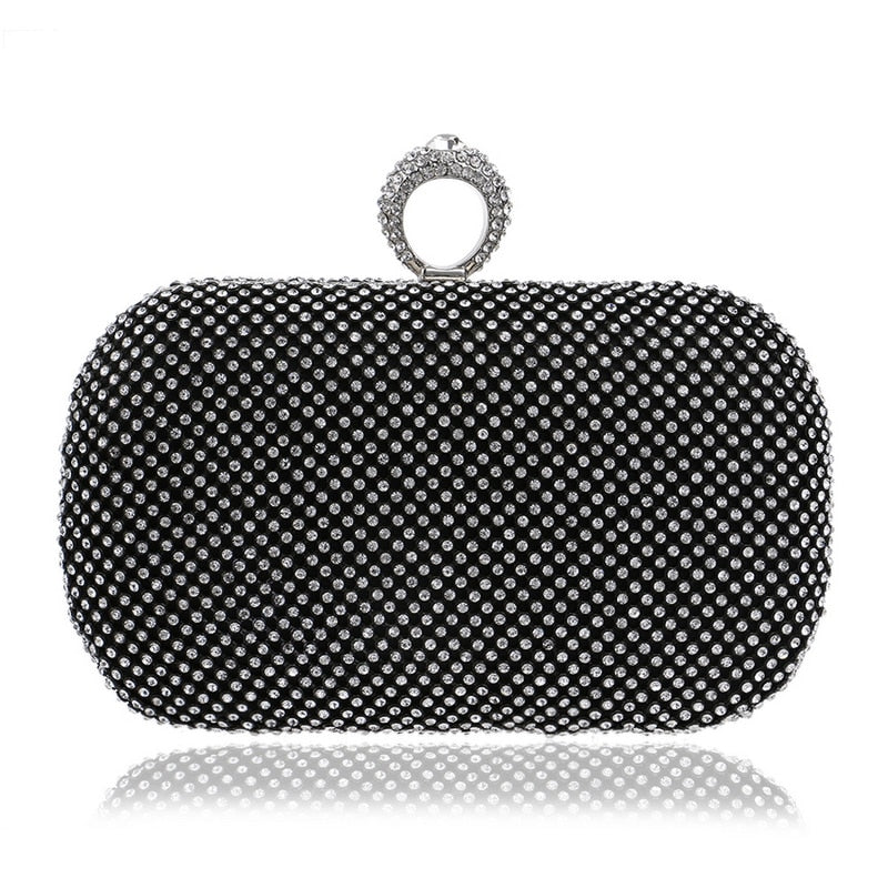 Evening Clutch Bags Diamond-Studded Evening Bag With Chain Shoulder