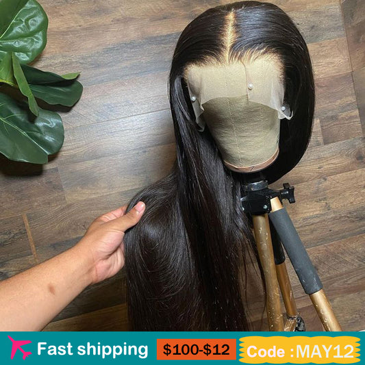 Hd Lace Frontal Wigs 30 Inches Straight Human Hair Wigs 180%