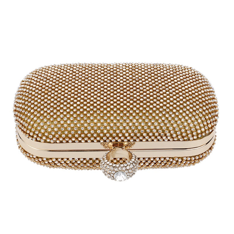 Evening Clutch Bags Diamond-Studded Evening Bag With Chain Shoulder