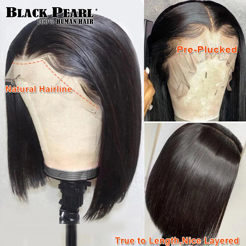 Bone Straight Lace Front Human Hair Wigs For Women Brazilian Hair