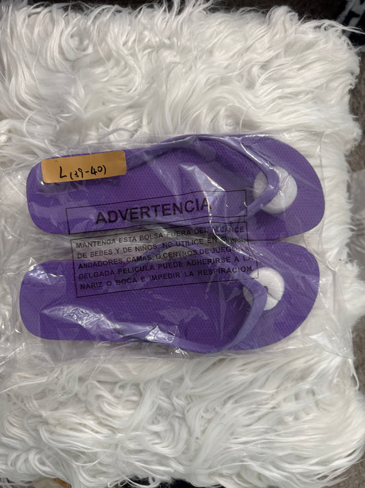 Purple Hotel Room Slip-on Slippers -Large [Lg]